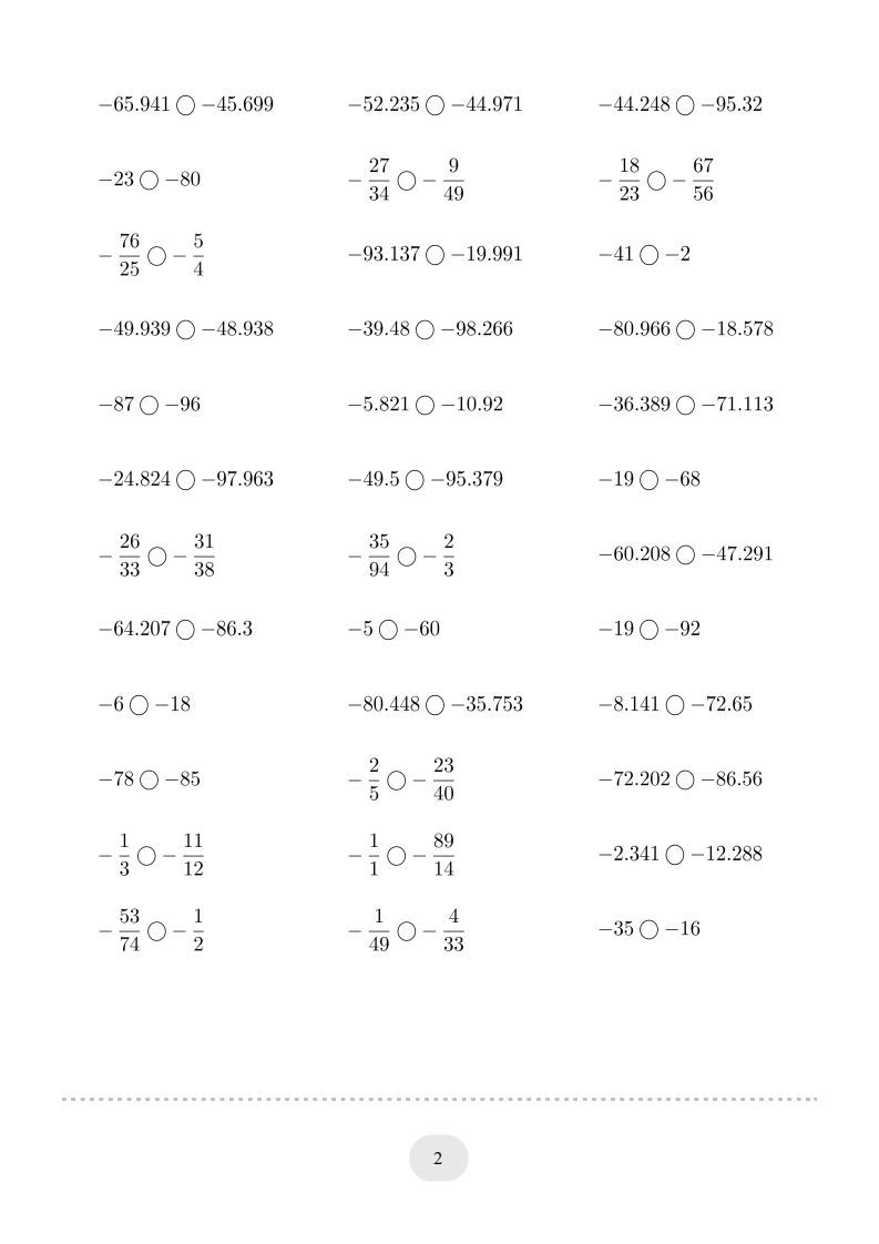 图片[2]_六年级数学下册口算题(负数比大小)1000题（人教版）_练习题|试卷|知识点|复习提纲