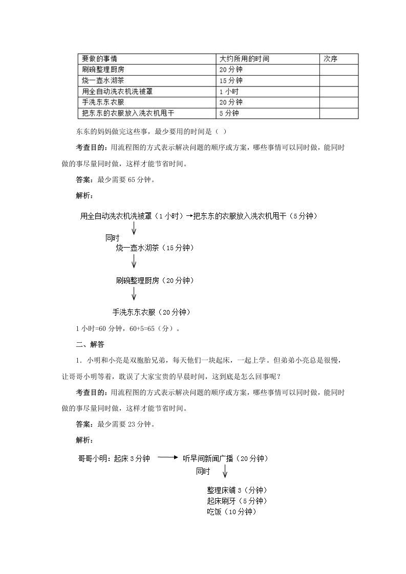 图片[2]_四年级数学上册同步测试及解析-数学广角──优化（人教版）_练习题|试卷|知识点|复习提纲