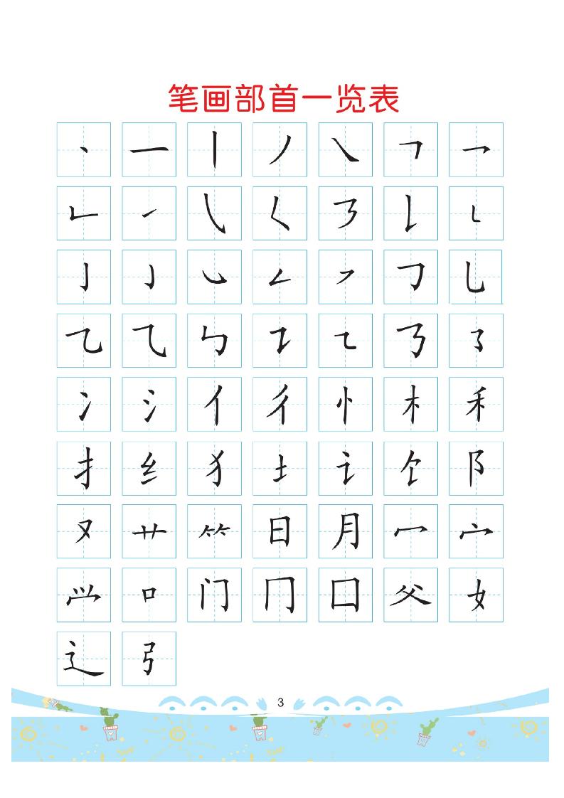 幼小衔接语文【部首描红】_练习题|试卷|知识点|复习提纲
